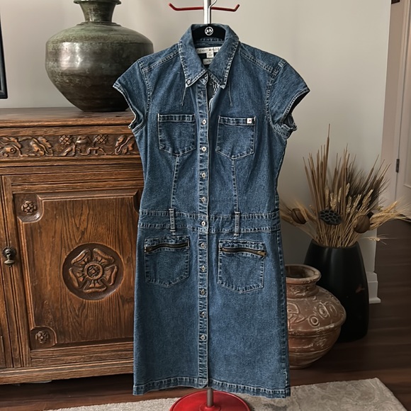 Tommy Hilfiger Dresses & Skirts - Vintage Tommy Hilfiger Y2K Denim Short Sleeve Dress